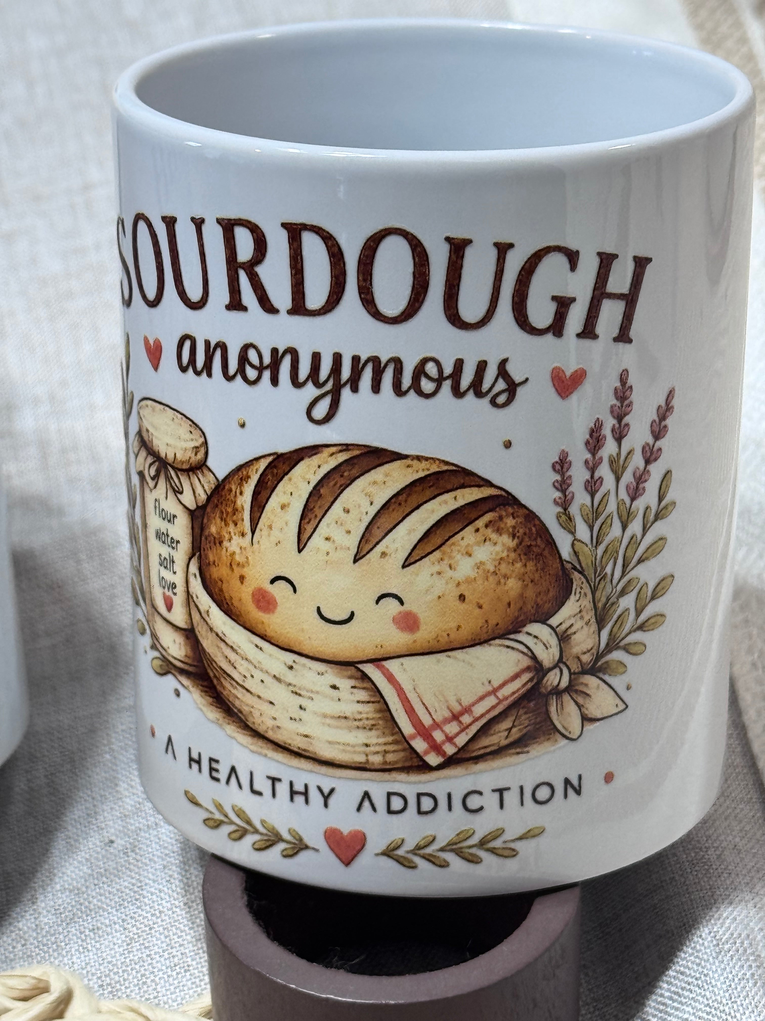 Sourdough Anonymous Mug | A Healthy Addiction Ceramic Coffee Mug for Sourdough Lovers