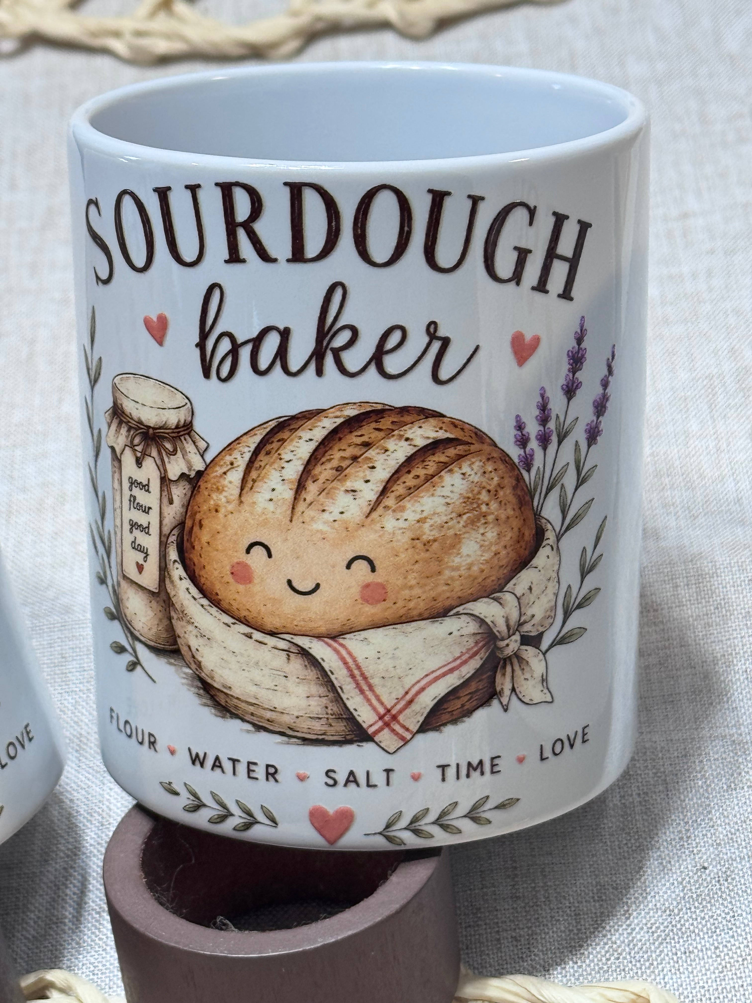 Sourdough Baker Ceramic Coffee Mug | Cute Gift for Bread Bakers & Sourdough Lovers