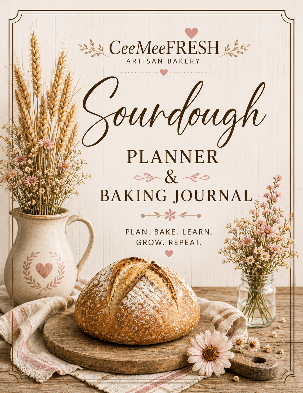 CeeMeeFRESH printable sourdough baking journal and planner