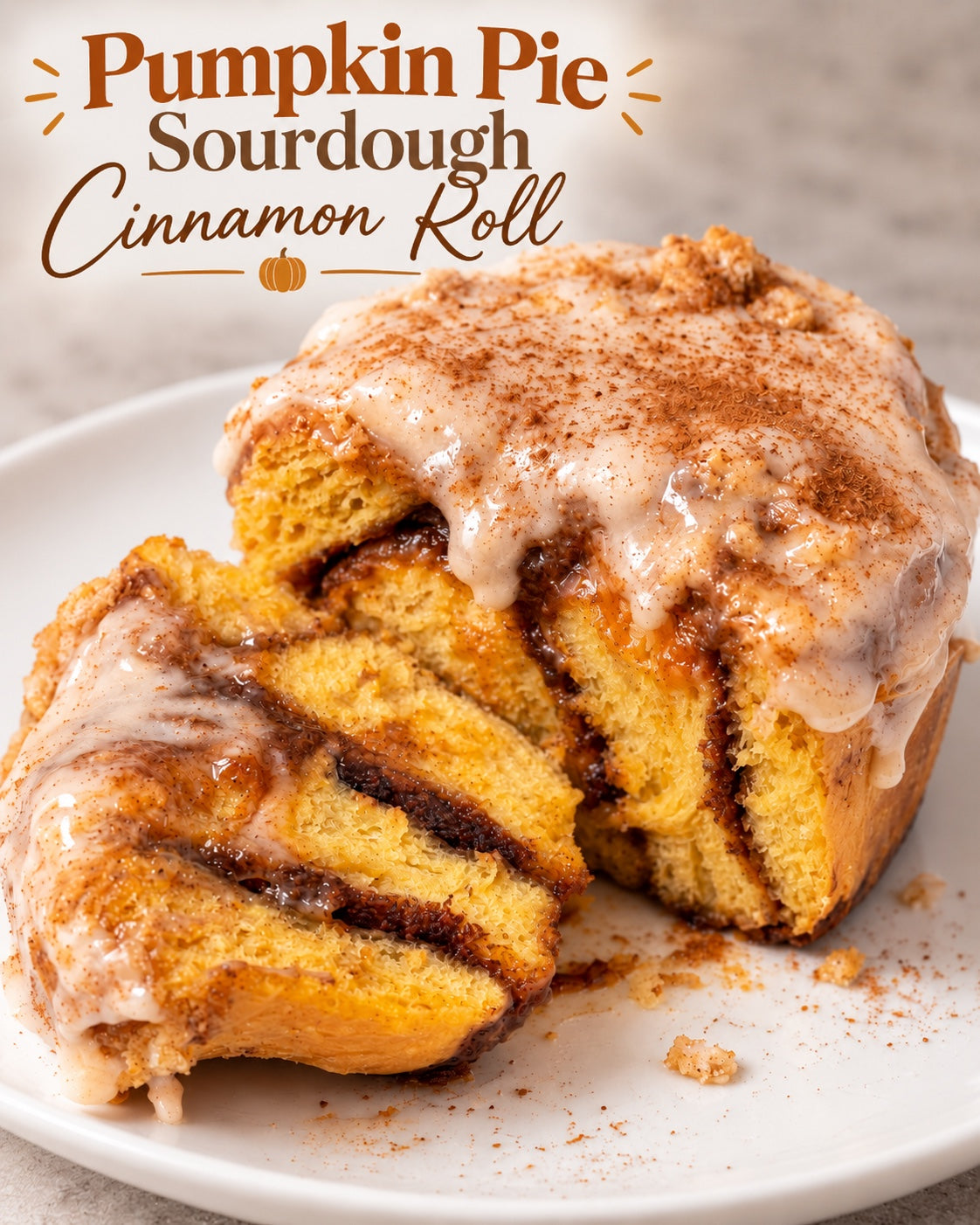 CeeMeeFRESH pumpkin pie sourdough cinnamon roll